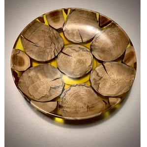 Sustainable Natural Wood Resin Eco-Friendly Salad Bowl Handmade Dishwasher Safe Wedding Party <b>Dinnerware</b> India - Product Image 6