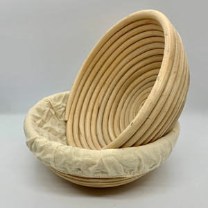 Cestas de fermentación de pan de masa madre hechas a mano, de ratán sostenible, para repostería. - Product Image 1