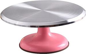 Présentoir à gâteaux en métal magnifiquement conçu pour les anniversaires et les desserts avec moule en résine époxy à motifs artisanaux complexes - Product Image 6