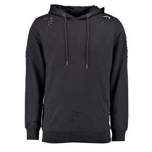 Men's 100% Cotton Lightweight Distressed Hoodie Comfortably Soft Regular Length <b>Winter</b> <b>Coat</b> <b>with</b> Digital Printing - Product Image 6