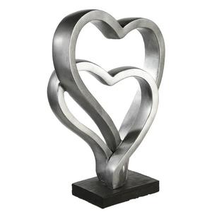 รูปปั้นฟิตเนสออกกำลังกายทำจากโลหะของมนุษย์ผู้หญิง,ของตกแต่งโต๊ะทำงานสีเงินตกแต่งบ้าน - Product Image 3