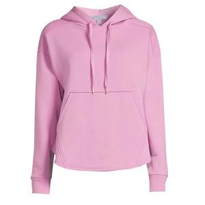 Sudadera con Capucha Informal para Mujer, 100% Algodón, Sudadera de Invierno, Color Sólido, Logotipo Bordado en la Parte Delantera, Tejida, para Uso Diario - Product Image 1