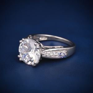 Venta caliente moda exquisita joyería fina de lujo 4Ct diamante VVS1 moissanita con anillo de diamante de oro de 14K - Product Image 5