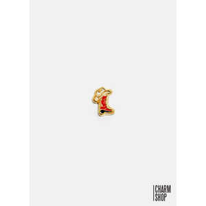 Ciondolo Medaglione Personalizzabile in Acciaio Inox Placcato Oro Stile Cowboy Texano con Zirconi, Design Religioso - Product Image 4