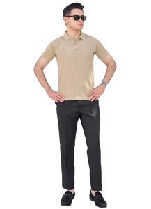 Men Solid Knitted Short Sleeve for Shirt Casual Summer Wear Lightweight Breathable Eco-Friendly High Quality Cotton Blend - Product Image 5