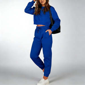 Chándal Deportivo para Mujer, Corte Regular, Liso, Sólido, de Alta Calidad, Holgado, Largo, Bordado - Product Image 4