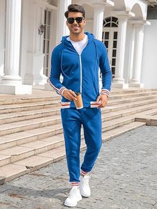 Conjunto de chándal de terciopelo de talla grande de 2 piezas con logotipo personalizado para hombre, chándales deportivos de invierno transpirables - Product Image 3