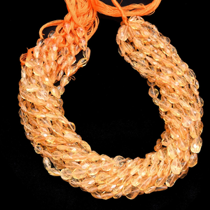 Cuentas de Citrino AAA de 6x8mm-7x10mm, Facetadas, en Forma de Pera, Citrino Miel Natural, Piedras Semipreciosas Sueltas para la Fabricación de Joyas - Product Image 4