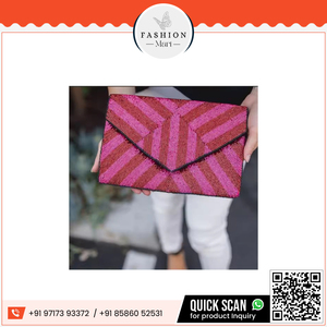 คลัทช์ลูกปัดทำด้วยมือราคาคุ้มค่าพร้อมงานลูกปัดที่ซับซ้อน - Product Image 6