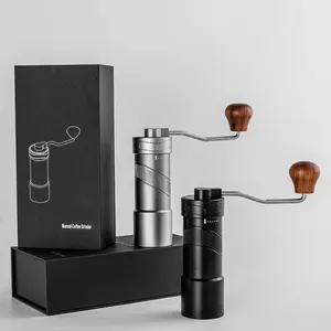 Moulin à café manuel en alliage d'aluminium réglable, moulin à main portable, meule conique, outil de cuisine pour expresso, facile à nettoyer - Product Image 4