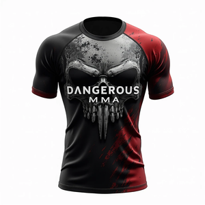 Custom BJJ MMA Rash Guards Venta al por mayor 100% Calidad Rash Guards Fabricante para entrenamiento y lucha Aplicaciones deportivas - Product Image 6