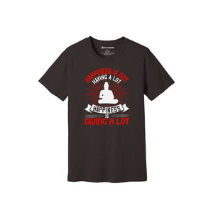 Camiseta informal de algodón 100% con impresión de temas de Buda en 3D, 12 opciones de color, 160-180, colocación de diseño personalizable GSM pesado - Product Image 3