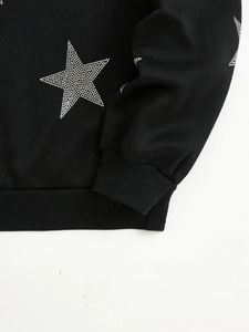 Hombres personalizado diamantes de imitación Sudadera con capucha Streetwear bajo MOQ mejor calidad ropa de moda precio barato Unisex Hip Hop sudaderas con capucha hechas en Pakistán - Product Image 4