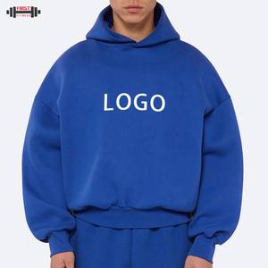 Sudadera Corta de Invierno para Hombre, Estilo Holgado, Corte Regular, Algodón Grueso, Felpa Francesa, 450 g/m², Anti-Pilling, Secado Rápido - Product Image 2