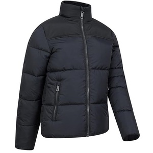 Vestes matelassées décontractées pour hommes Vêtements de rue d'hiver avec fermeture à glissière en toile résistante à l'eau pour les sports de plein air - Product Image 1