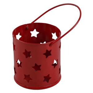 Diseño de acabado de decoración roja, soporte para candelita colgante, Material de hierro, funciones festivas para decoración del hogar, soporte para luz en T - Product Image 1