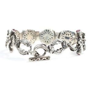 Bracelet en argent sterling 925 plaqué rhodium, motif géométrique religieux vintage, zircon tendance, idéal pour les cadeaux - Product Image 6