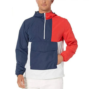 Chaquetas de viento de diseño personalizado de alta calidad, chaqueta de nieve impermeable cortavientos ligera con cremallera para hombre - Product Image 1