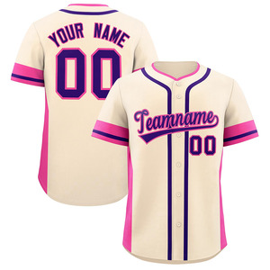 Vente en gros de maillot de baseball de style classique, logo imprimé, numéro et nom d'équipe, broderie personnalisée, maillot de baseball uni - Product Image 1