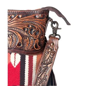 Couverture de selle Western Style Vintage bohème sac à bandoulière entièrement usiné à la main sculpture sac fourre-tout Cowgirl Style sac fourre-tout - Product Image 3