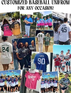 Maillot de baseball en gros en tissu maille polyester avec fermeture boutonnée intégrale, idéal pour l'entraînement ou les compétitions - Product Image 5