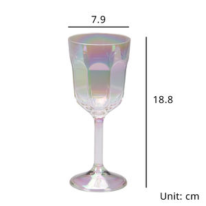 [Holar] Taiwan Made Shatter-Proof 9 oz High-Ball Glassware <b>Wine</b> <b>Glasses</b> <b>Plastic</b> Clear Iridescent Goblet - Product Image 2