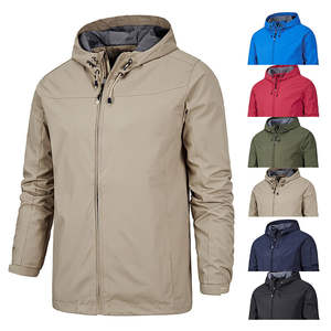 Chaqueta Softshell impermeable ligera para hombre, resistente al viento, resistente al agua, carcasa suave para senderismo al aire libre, cremallera con capucha - Product Image 2