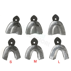 Porte-empreintes dentaires supérieures et inférieures en acier inoxydable, bacs à empreintes dentaires, plateau à empreintes dentaires - Product Image 3