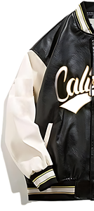 Bespoke Men's Streetwear Varsity Jacket | Winter Wool-Blend Canvas Custom Design with Ribbed Cuffs & <b>Covered</b> <b>Buttons</b> - Product Image 4