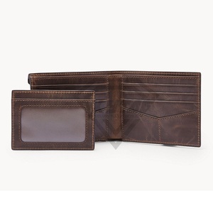 Cartera de cuero genuino delgada de alta calidad para hombre de lujo clásica y duradera con cierre abierto OEM ODM últimas nuevas carteras cortas - Product Image 3