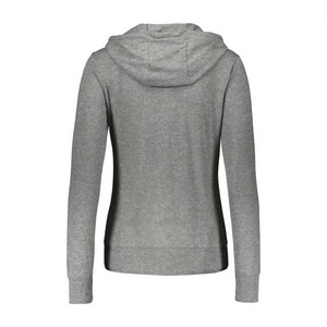 Sudaderas con capucha de talla grande transpirables de lana de algodón de Color gris brezo para mujer, ropa de calle con cremallera, sudaderas con capucha para mujer, 450g - Product Image 2
