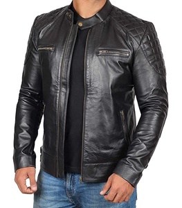 Veste en cuir pour hommes de haute qualité nouveau style High Street Fashion avec col montant et veste en toile pour hommes - Product Image 2