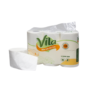 Papier toilette de poche de qualité supérieure, doux pour la peau, 6 rouleaux par sac, 100% pâte de bois vierge, 4 plis ou couches personnalisées - Product Image 1