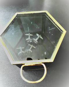 Trendy Hexagonal Shape Glass <b>Ring</b> Boxes Made With Metal And Colorful Glass For Jewellery Organizers Wedding Engagement Gifting - Product Image 4