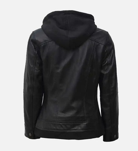 Ajustement mince de veste en cuir de Faux des femmes à la mode, appui de logo fait sur commande, OEM/ODM amical - Product Image 6