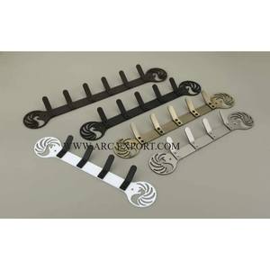 Hammered Work Green Color Leaf Shape Wall Hanging <b>Towel</b> Hooks Classic Top Selling Handmade Wall Mounted Hook and Hanger Kitchen - Product Image 4