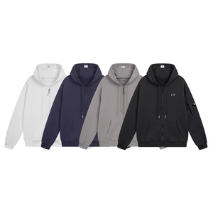 Sweat à Capuche Zippé en Molleton pour Homme de Haute Qualité 100% Coton Oversize Épais Hiver Streetwear Épaules Tombantes Personnalisable - Product Image 6