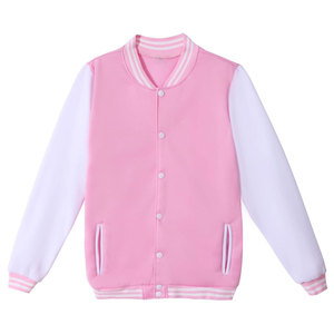Veste universitaire Letterman pour femmes en cuir véritable, en tissu tricoté de mouton, broderie à col rabattu, vente en gros sur mesure - Product Image 1
