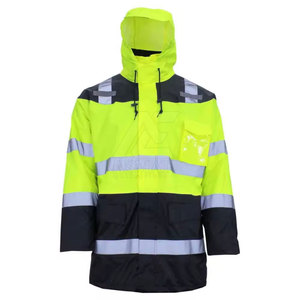 Veste de sécurité industrielle pour hommes avec bande réfléchissante pour les travaux de construction, veste de sécurité haute visibilité pour les travaux de manœuvre - Product Image 3