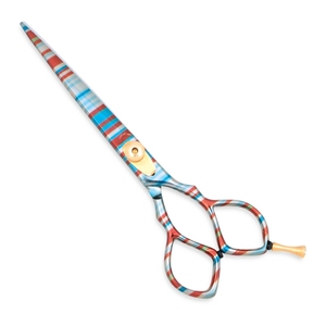 Ciseaux de coupe de cheveux de barbier en acier inoxydable durables poignée confortable vis dorée couleur papier rose pour salon usage domestique - Product Image 6