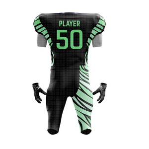 2025 conception personnalisée garçons respirant été sport uniforme grande taille à manches courtes Sublimation Football américain ensembles d'entraînement - Product Image 3