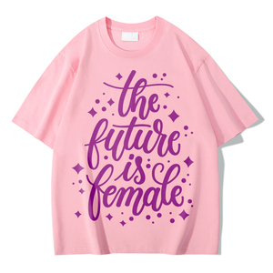 T-shirt en coton pour femmes 2025, taille plus, coupe ample, logo brodé, imprimé graphique sur le devant, écologique, fabricant de mode OEM - Product Image 4