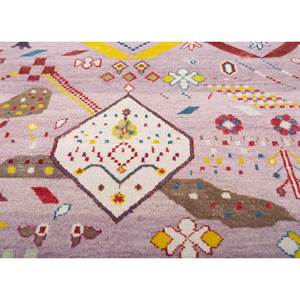 Alfombras Anudadas a Mano de Lana y Seda de Bambú con Patrón Geométrico Manchaha, Rosa y Morado para Uso Doméstico-Les-2629 - Product Image 3