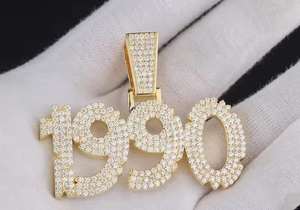 925 Sterling Silver Iced Out Custom Number VVS Moissanite Hip Hop Pendant <b>Name</b> Necklace Jewelry Faceted Diamond Customized <b>Ring</b> - Product Image 3