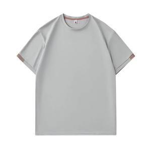 Uniforme de travail en coton d'été, t-shirt personnalisé à manches courtes, col rond, activité de groupe d'entreprise, impression de logo - Product Image 2