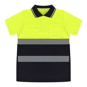 Camisa de seguridad de manga larga y corta reflectante de alta visibilidad para hombre, camisa de trabajo de alta visibilidad para hombre, venta completa personalizada - Product Image 3