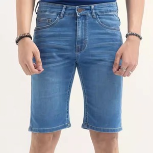 กางเกงคาร์โก้แฟชั่นฤดูร้อนสำหรับผู้ชายกางเกงขาสั้นผ้ายีนส์แบบสั่งทำผ้าฝ้ายแท้คุณภาพสูงสไตล์สตรีทแวร์ปักกระดุมด้วยเข็มขัด - Product Image 5