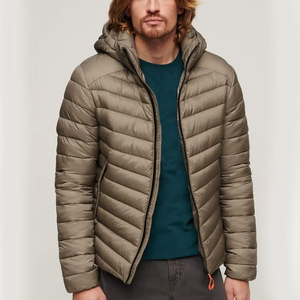 Hot Selling Men's Winter Puffer <b>Jacket</b> New Style Quality <b>Canvas</b> <b>Jacket</b> with Long Length and Stand Collar - Product Image 1