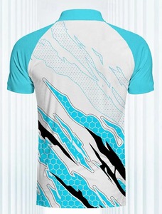 Maillot de basket-ball pour hommes ligne ondulée vêtements de sport pour hommes polo imprimé extérieur rue décontracté manches courtes bleu orange été - Product Image 2