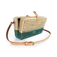 Sacs à main en rotin jaune clair tressé avec poignée, classiques, rayés, petite taille, imprimés personnalisés, 0,3g, accessoires de mode tendance